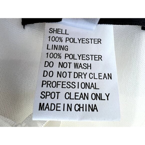 New La Femme Size 2 One-Shoulder Jersey Gown white 28176 *Stain* - Picture 12 of 12